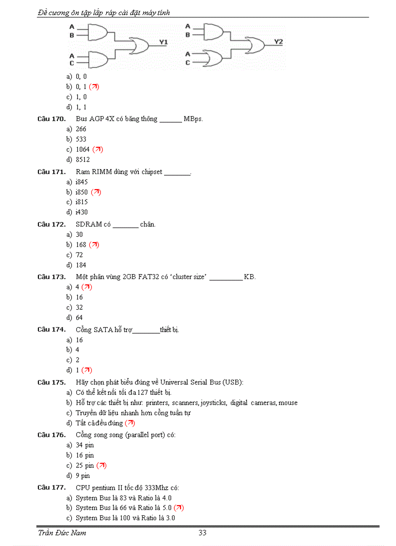 image for page Ôn tập Lắp ráp và bảo trì máy tính 9 trắc nghiệm có đáp án
