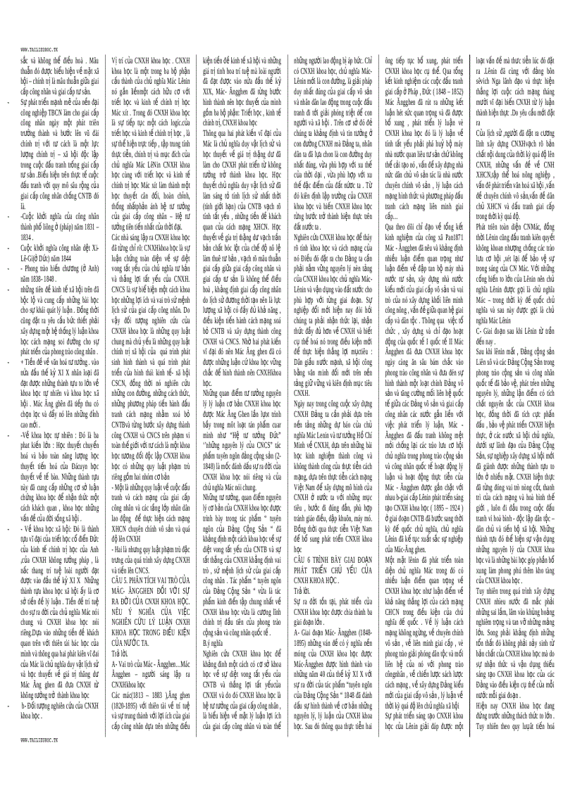 image for page Đề cương ôn tập CNXHKH