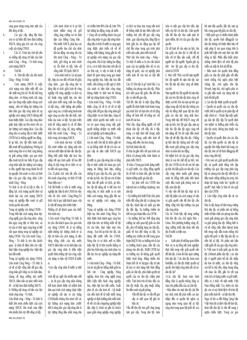 image for page Đề cương ôn tập CNXHKH