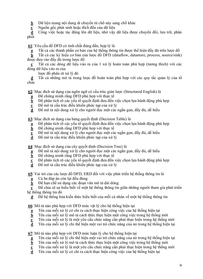 image for page Đề Thi Hệ thống thông tin quản lý