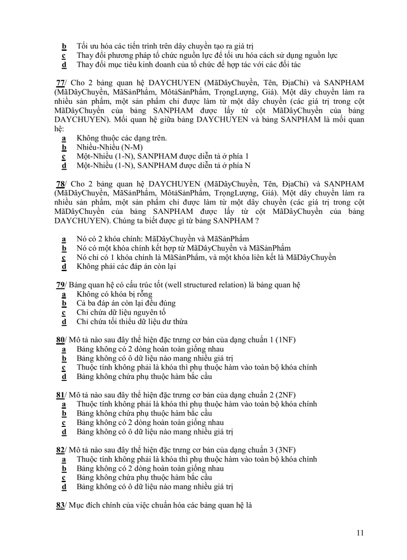 image for page Đề Thi Hệ thống thông tin quản lý