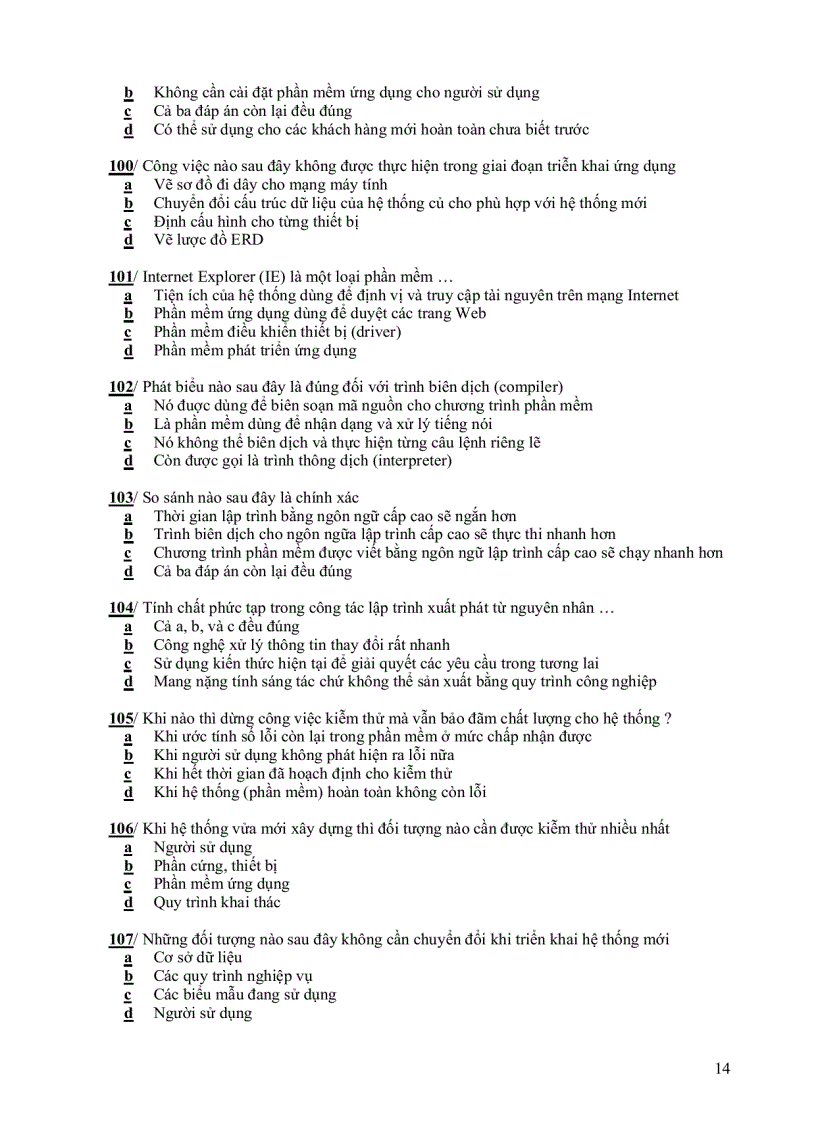 image for page Đề Thi Hệ thống thông tin quản lý