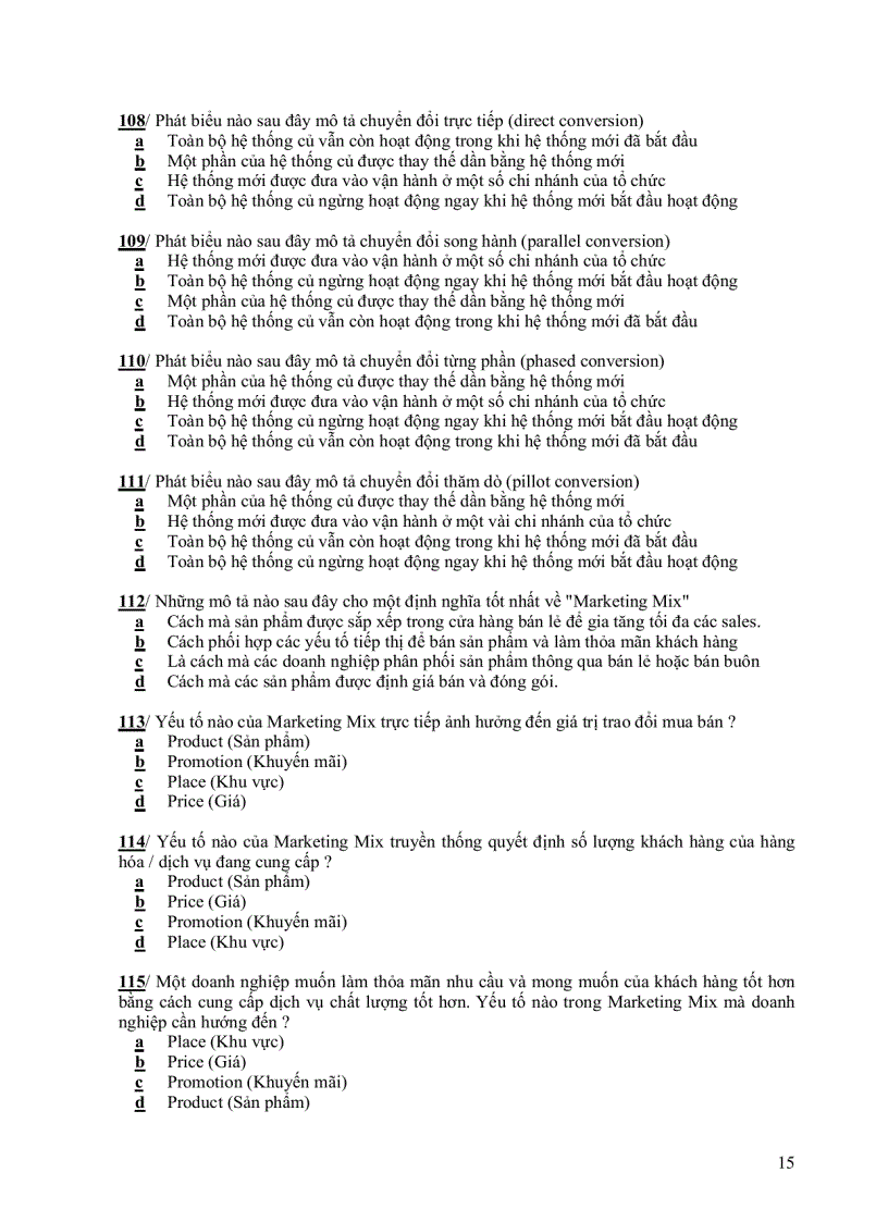 image for page Đề Thi Hệ thống thông tin quản lý