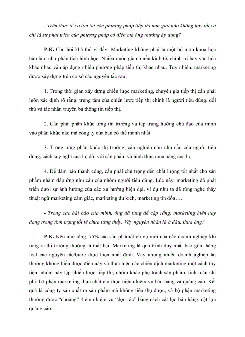 image for page Trò chuyện với vị cha đẻ Marketing hiện đại