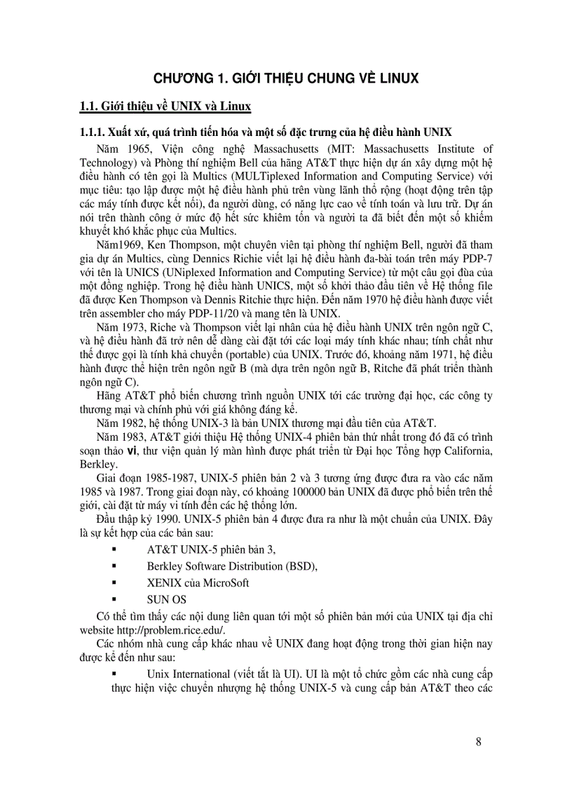 image for page Giáo trình Hệ điều hành Unix Linux Hà Quang Thụy