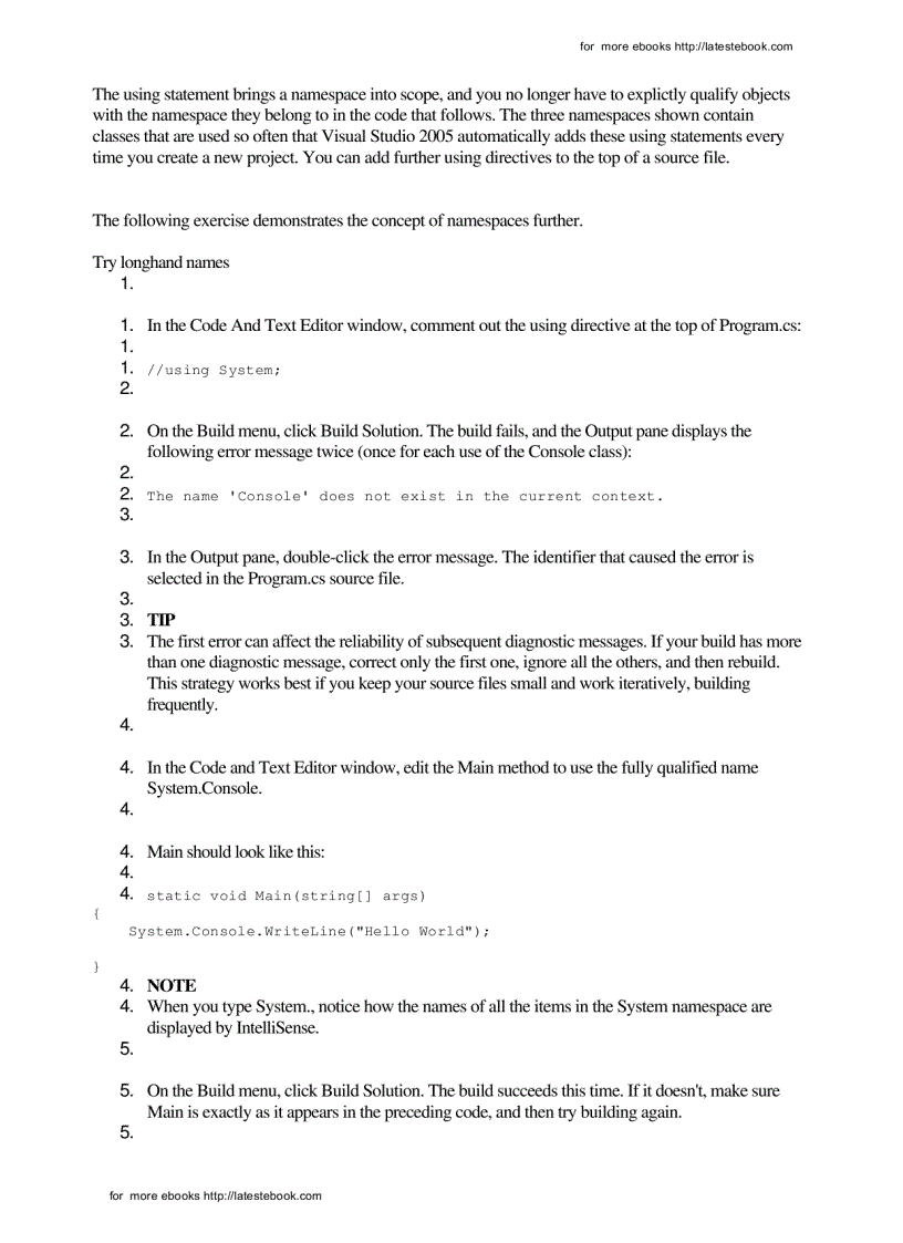image for page Microsoft Visual C 2005 Step by Step