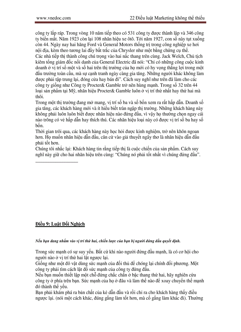 image for page Những quy luật bất biến trong Marketing