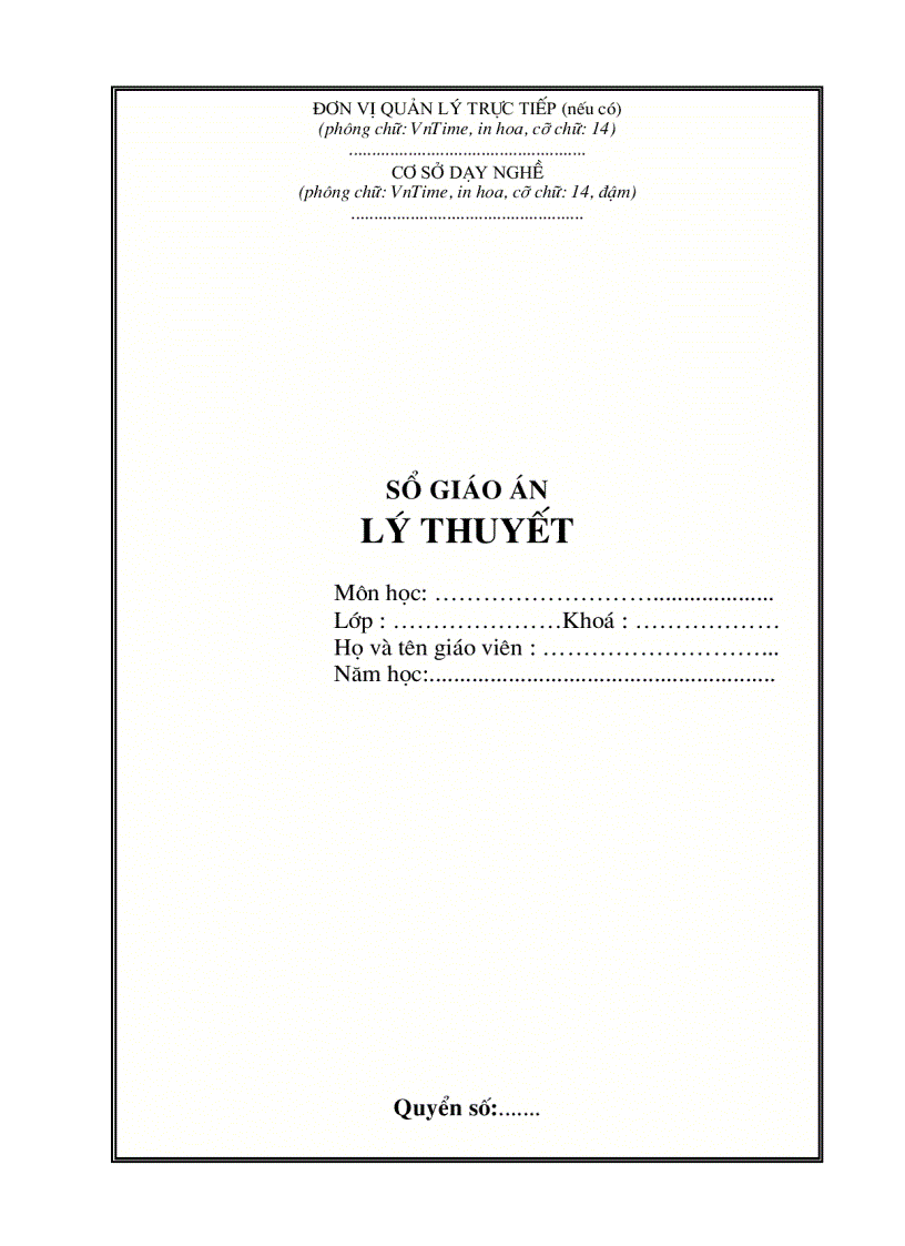 image for page Mẫu giáo án Lý thuyết Thực hành Tích hợp dạy nghề