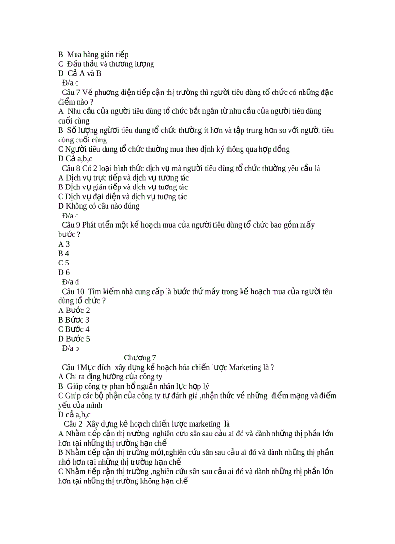 image for page Bộ đề Trắc Nghiệm Môn Marketing