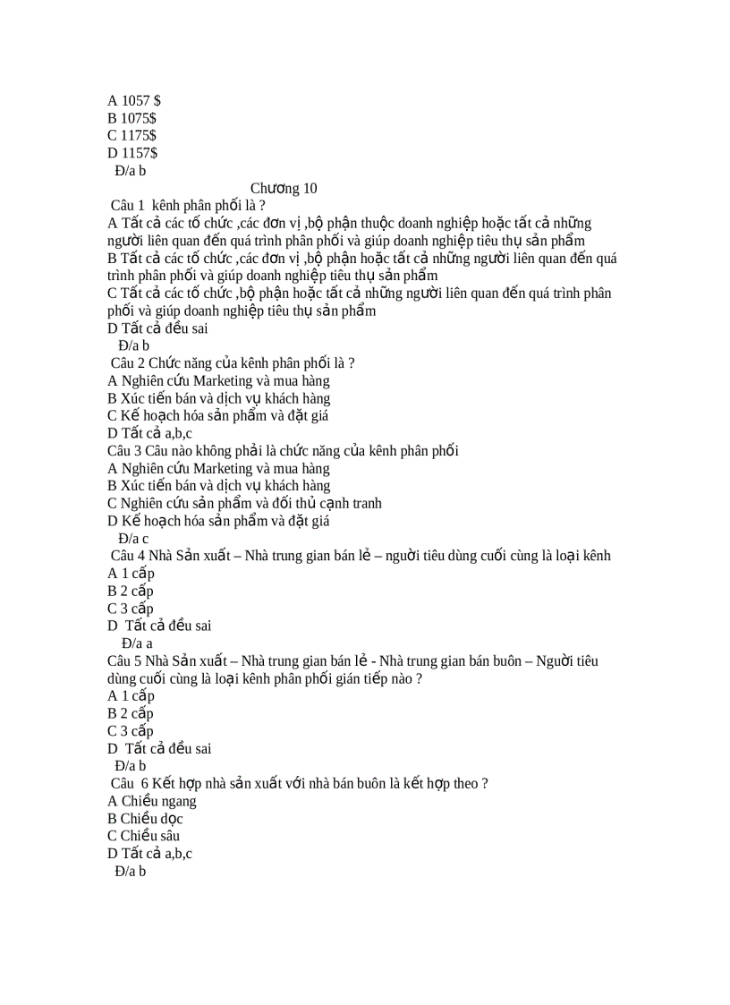 image for page Bộ đề Trắc Nghiệm Môn Marketing