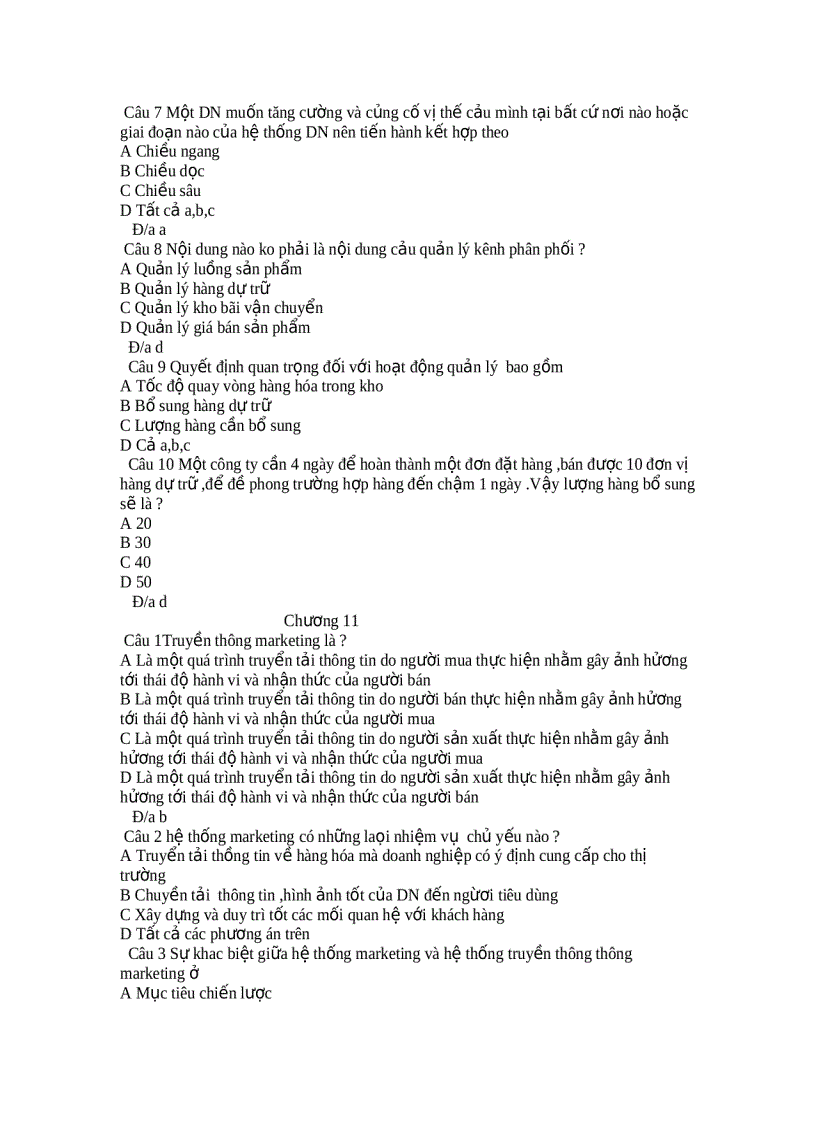 image for page Bộ đề Trắc Nghiệm Môn Marketing