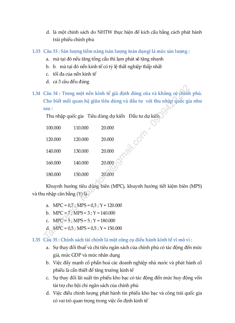 image for page Bộ đề thi trắc nghiệm kinh tế vĩ mô 1