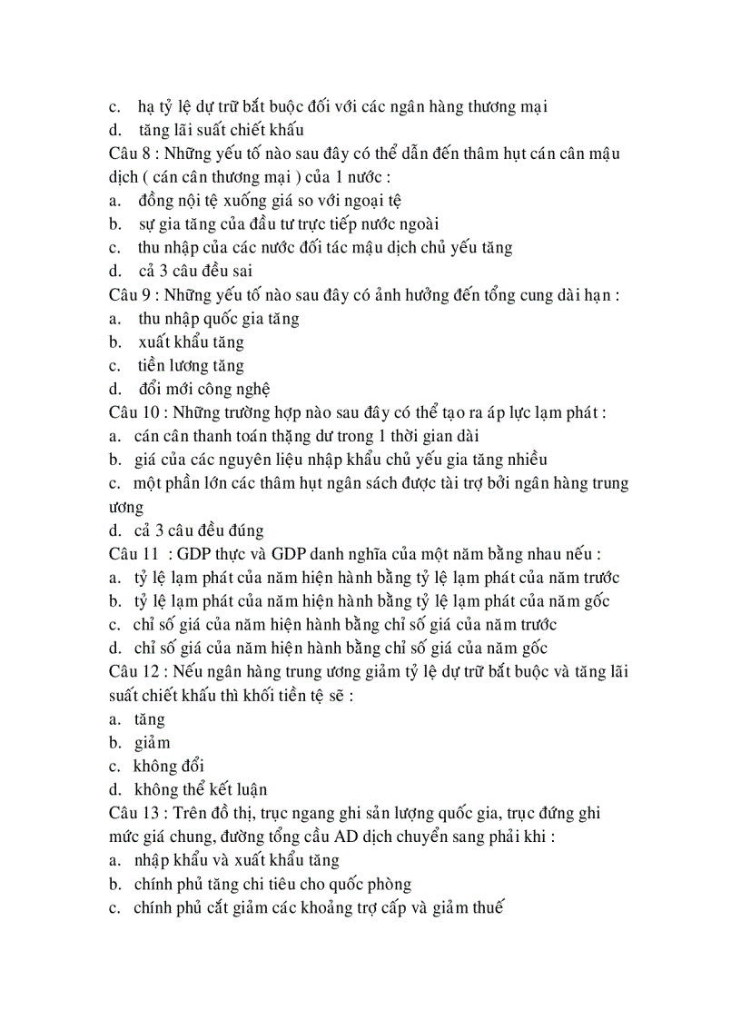 image for page Bộ đề thi trắc nghiệm kinh tế vĩ mô 2