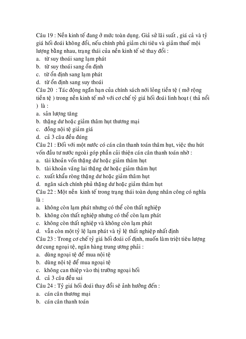 image for page Bộ đề thi trắc nghiệm kinh tế vĩ mô 2