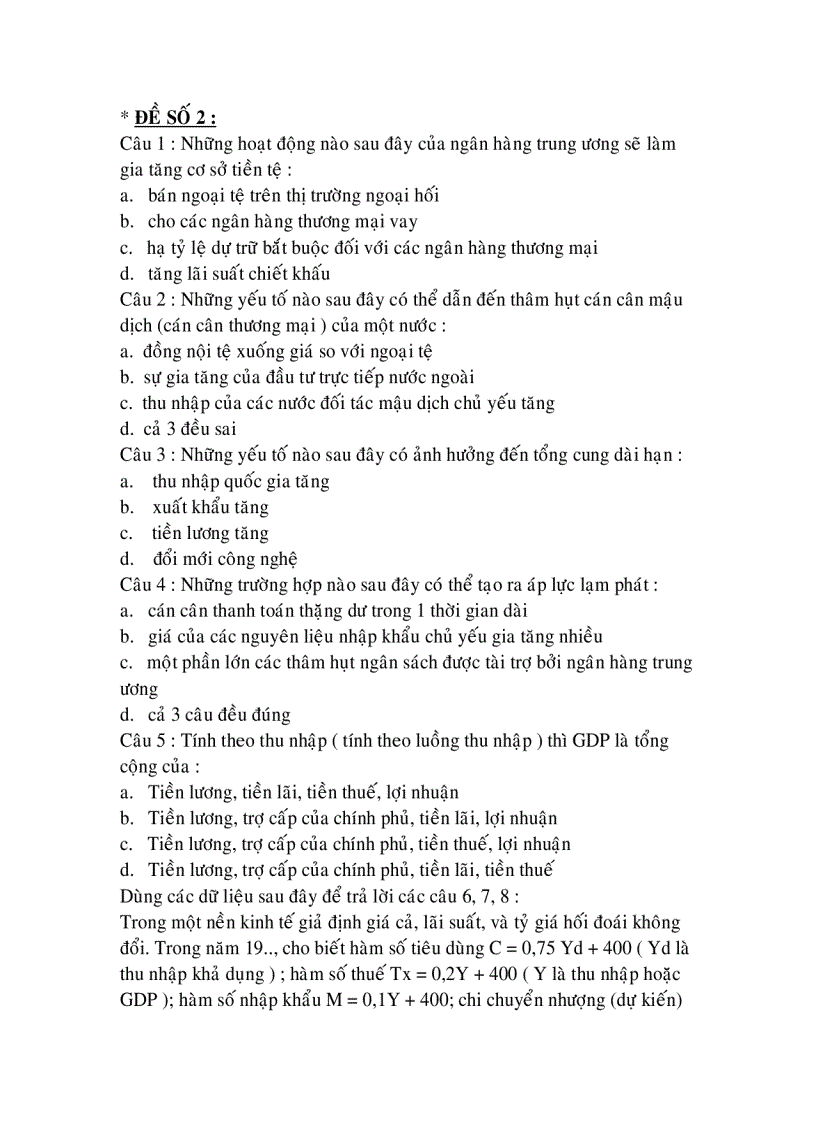 image for page Bộ đề thi trắc nghiệm kinh tế vĩ mô 2