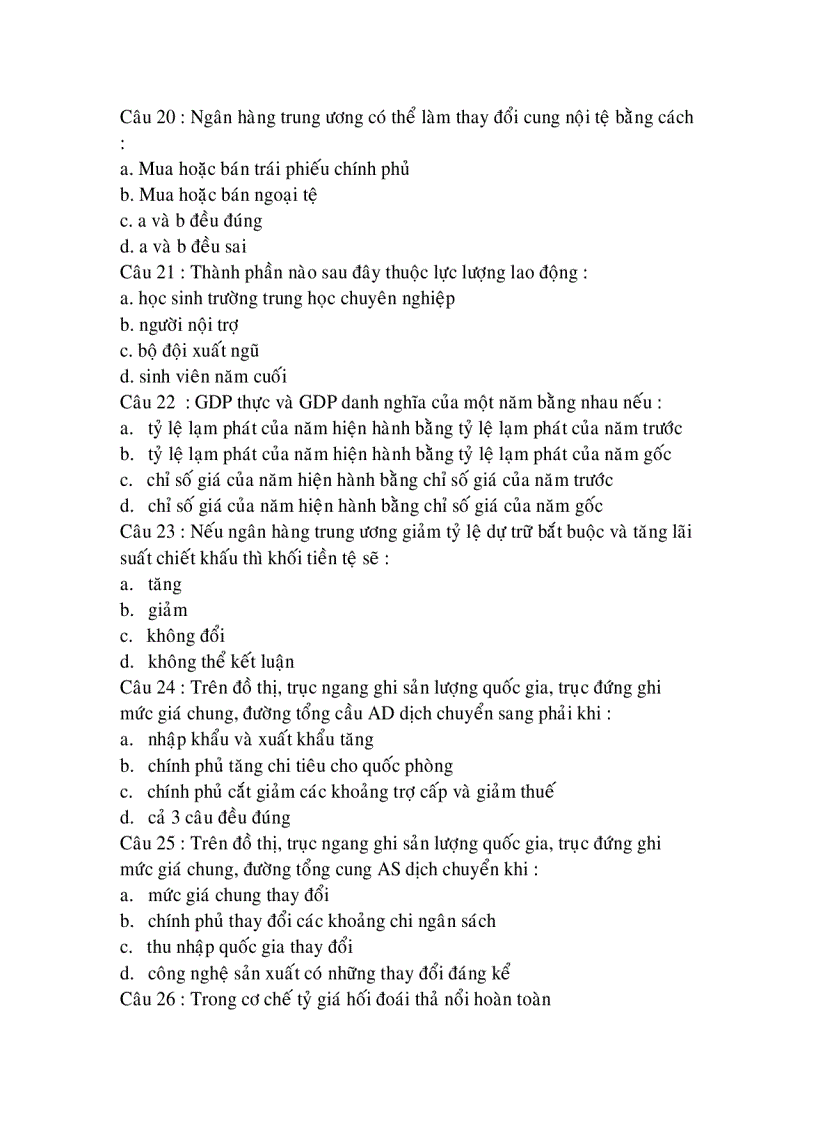 image for page Bộ đề thi trắc nghiệm kinh tế vĩ mô 2