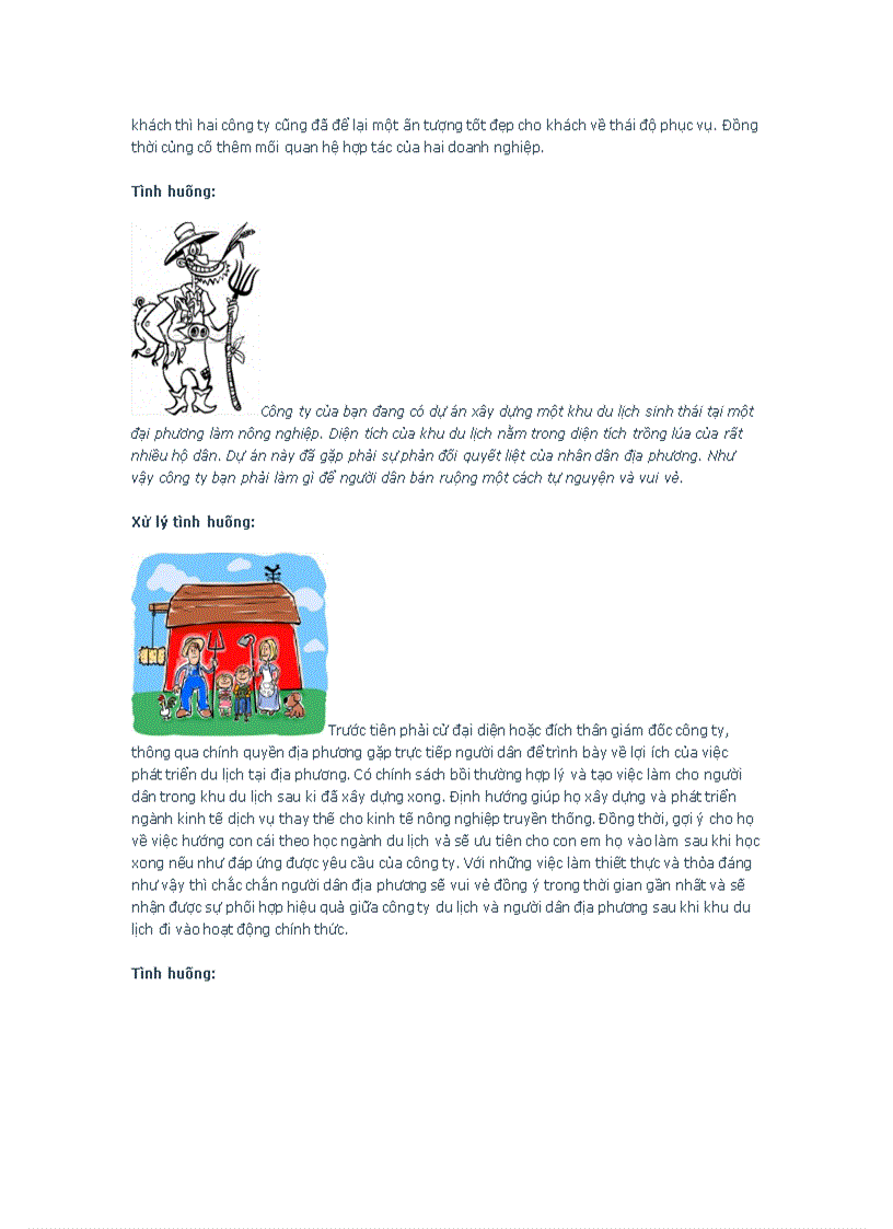 image for page Các tình huống giao tiếp trong kinh doanh du lịch