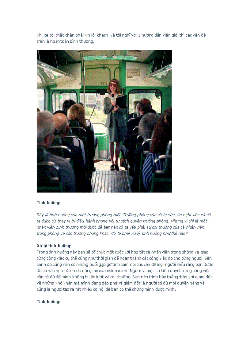 image for page Các tình huống giao tiếp trong kinh doanh du lịch