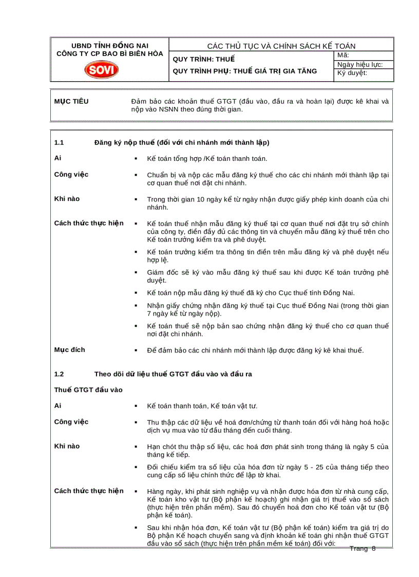 image for page Quy trình thuế và bài tập môn thuế