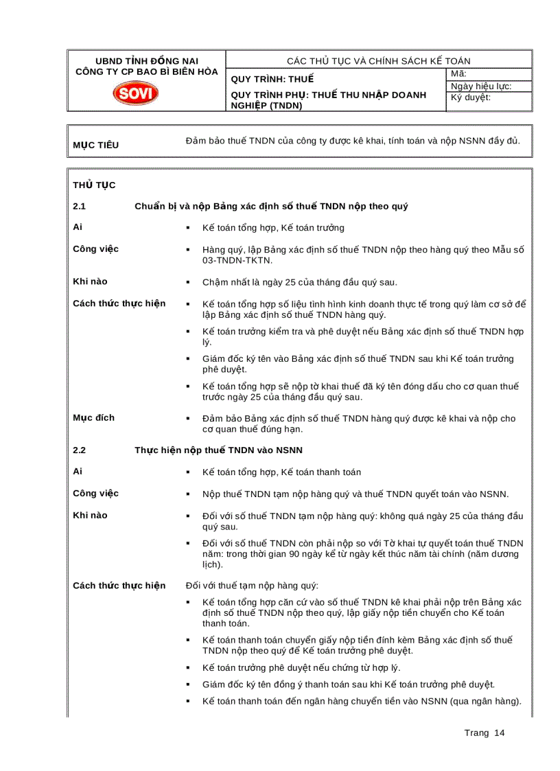 image for page Quy trình thuế và bài tập môn thuế