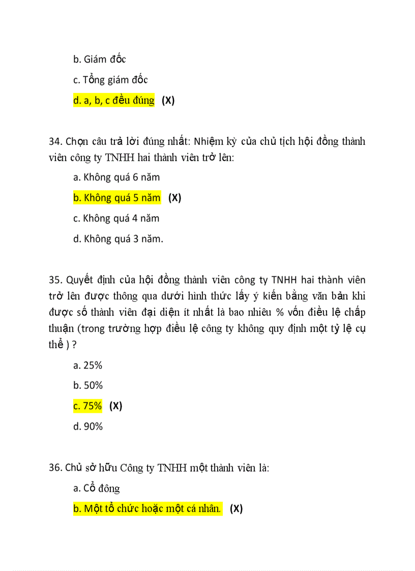 image for page Câu hỏi trắc nghiệm luật kinh tế luật doanh nghiệp