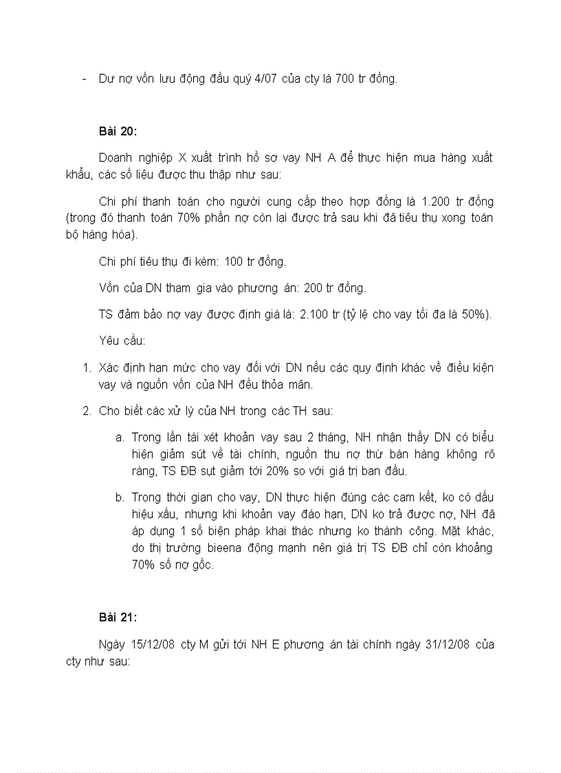 image for page Một số đề thi Nghiệp vụ ngân hàng thương mại