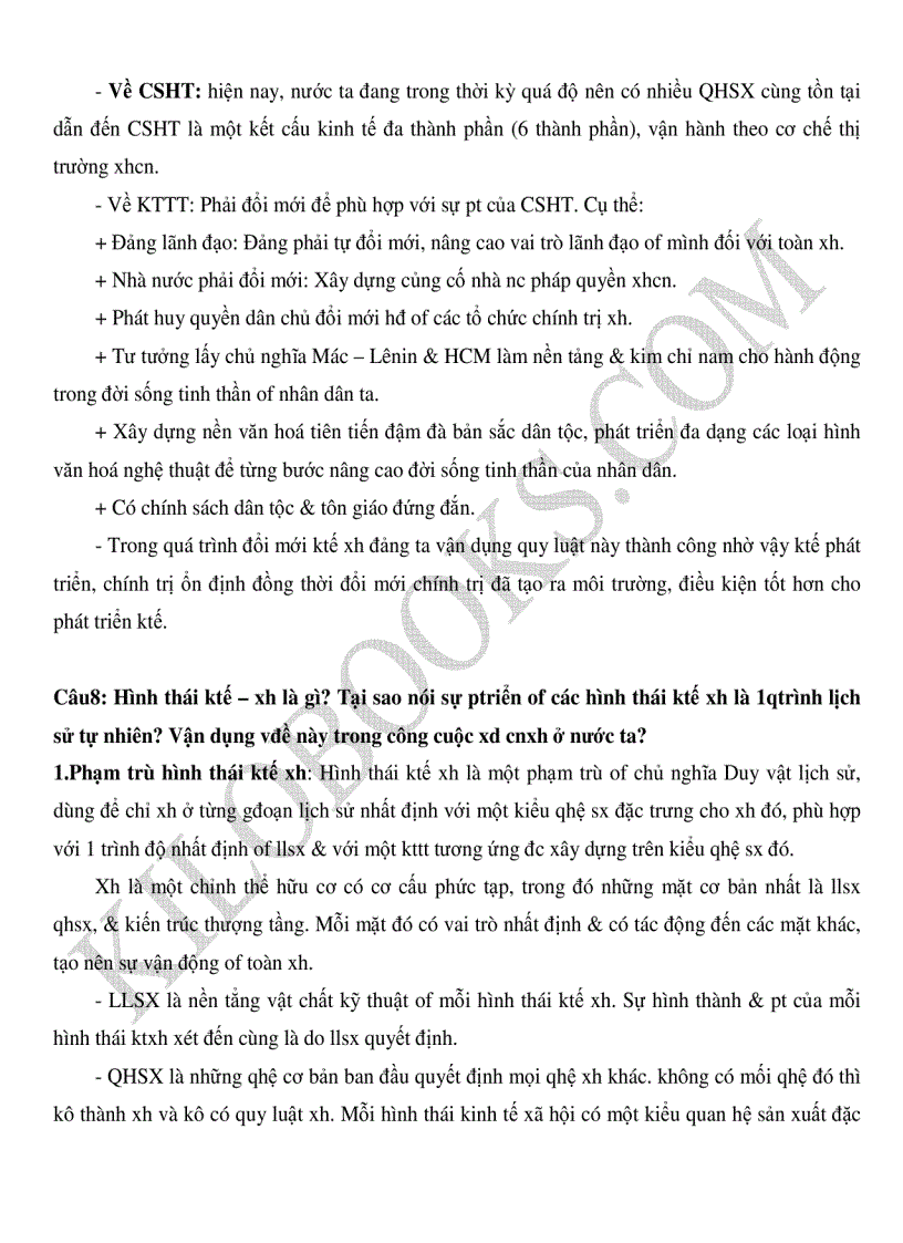 image for page Bộ đề cương ôn thi tốt nghiệp chính trị có đáp án
