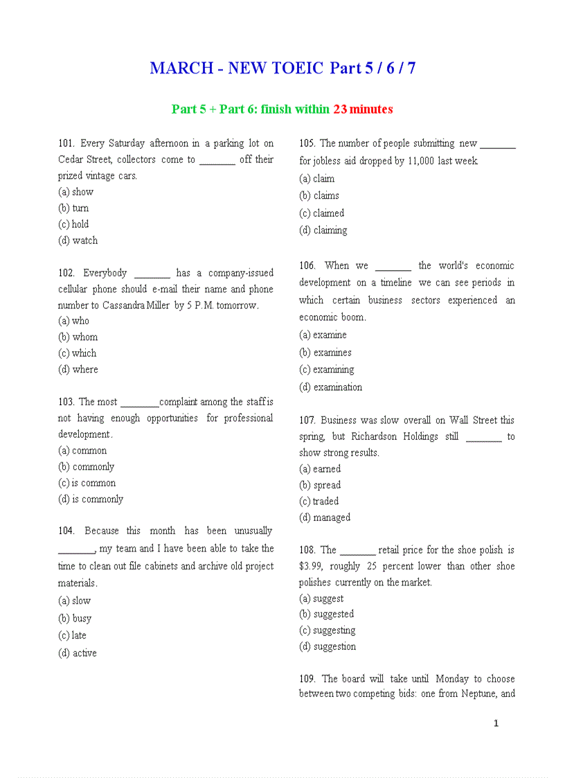 image for page Đề thi toeic chính thức của ets dành cho người hàn quốc 1