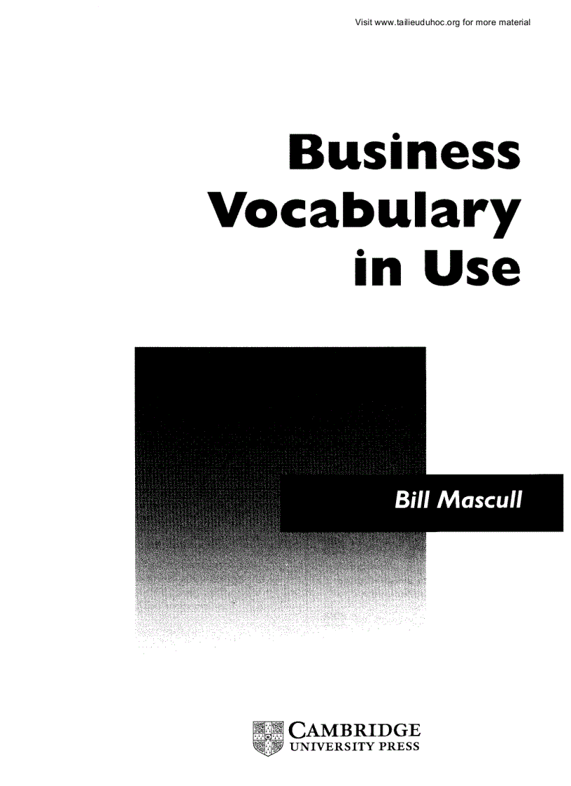 Business Vocabulary in Use Bill Mascul