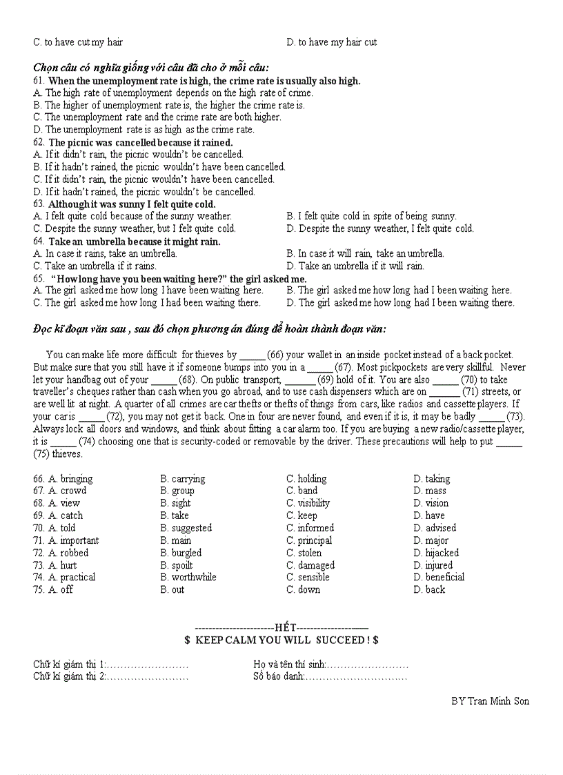 image for page Đề thi thử Tiếng Anh