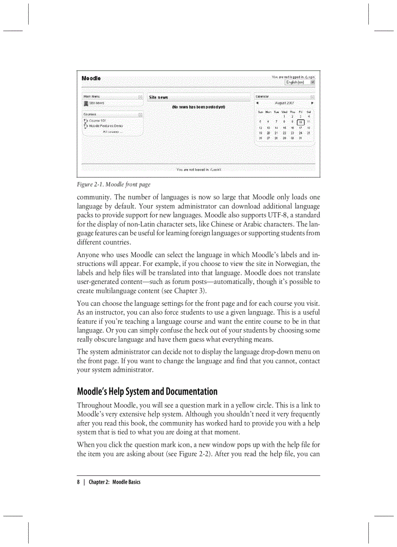 image for page Using moodle