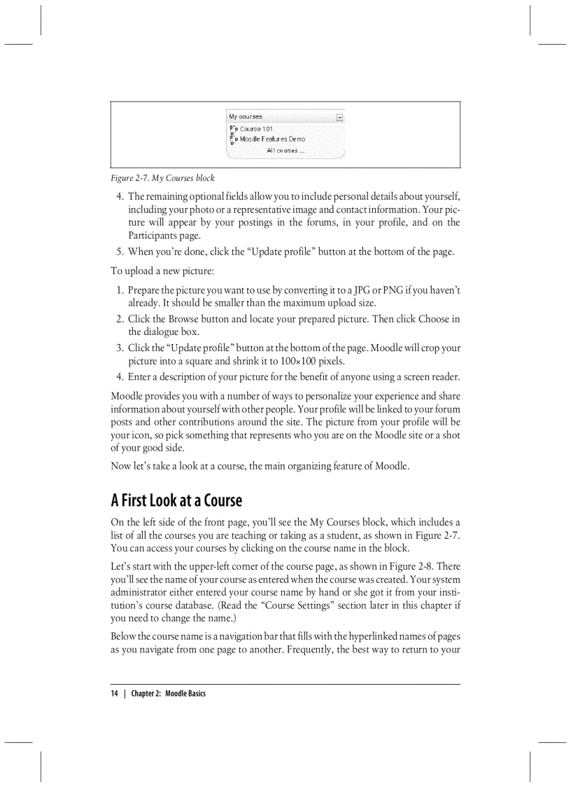 image for page Using moodle
