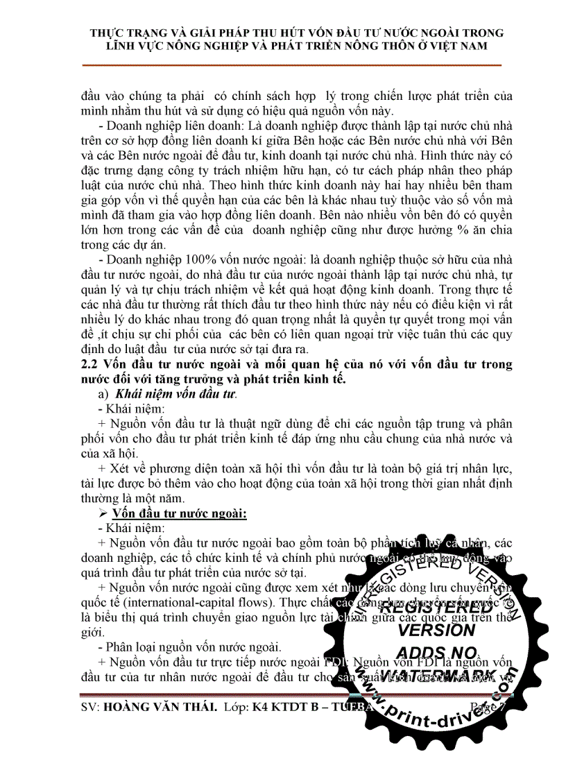 image for page Thực trạng và giải pháp thu hút vốn đầu tư nước ngoài trong lĩnh vực nông nghiệp và phát triển nông thôn ở Việt Nam
