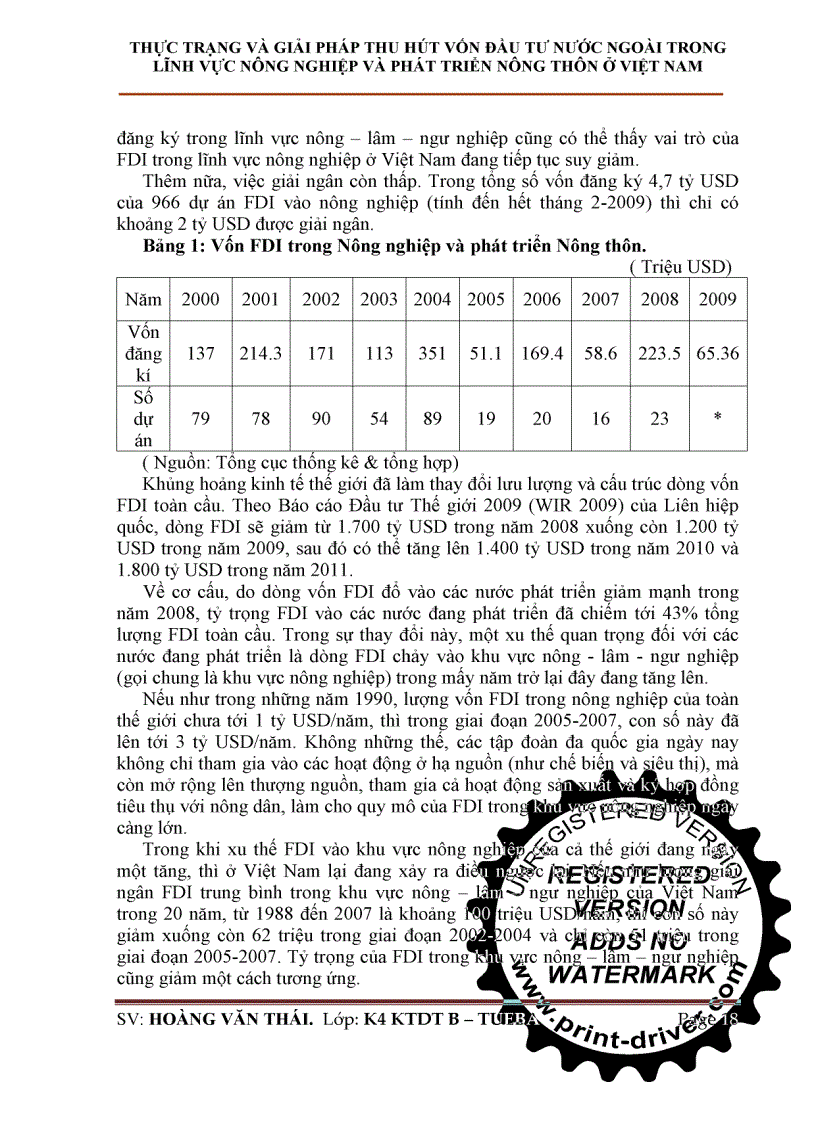 image for page Thực trạng và giải pháp thu hút vốn đầu tư nước ngoài trong lĩnh vực nông nghiệp và phát triển nông thôn ở Việt Nam