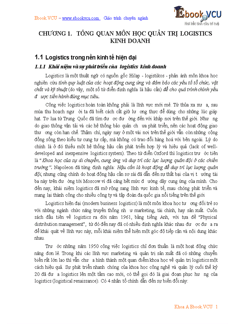 image for page Giáo trình quản trị Logistics kinh doanh