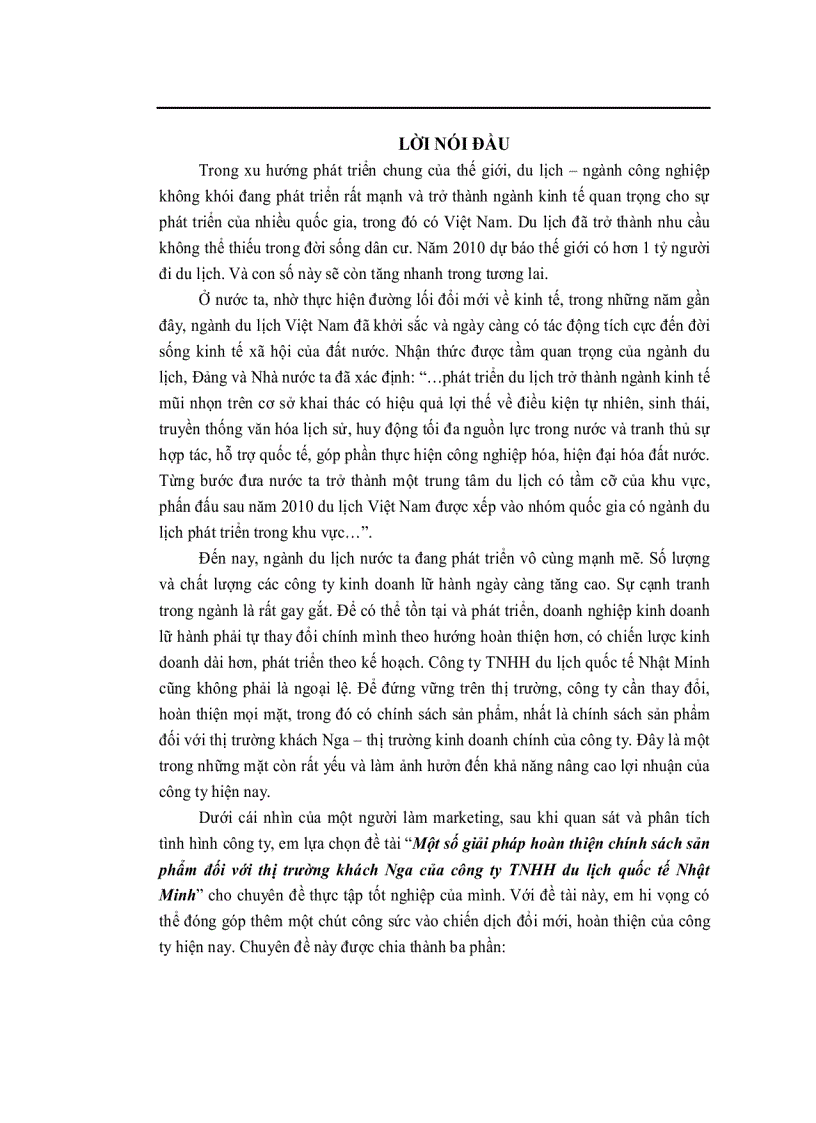 image for page Một số giải pháp hoàn thiện chính sách sản phẩm đối với thị trường khách Nga của công ty TNHH du lịch quốc tế Nhật Minh