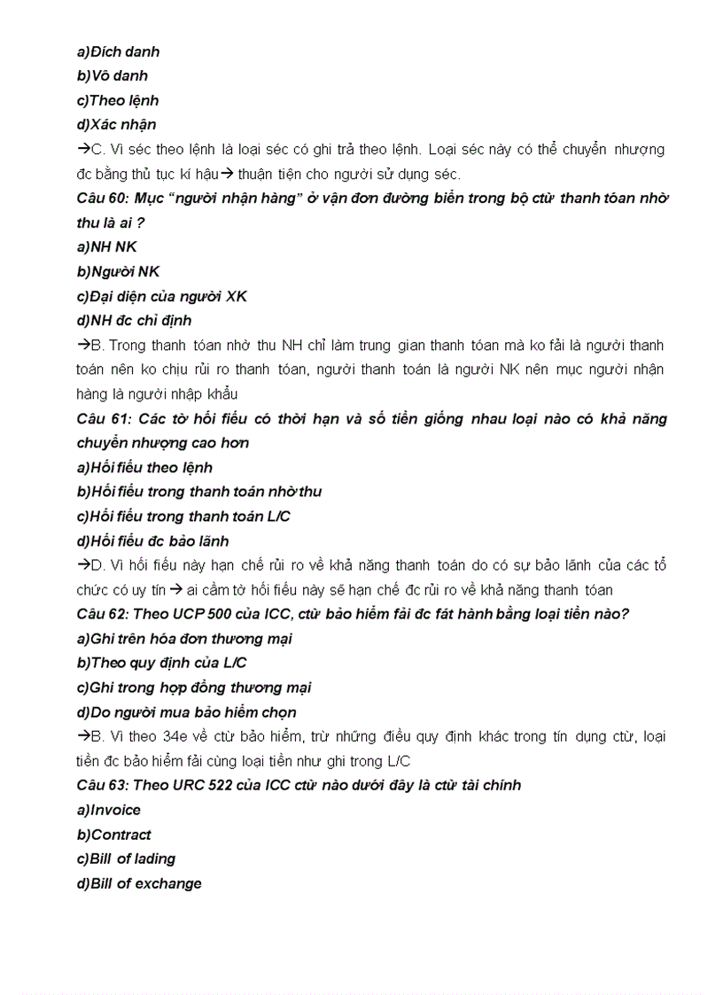 image for page Đề thi trắc nghiệm thanh toán quốc tế có đáp án