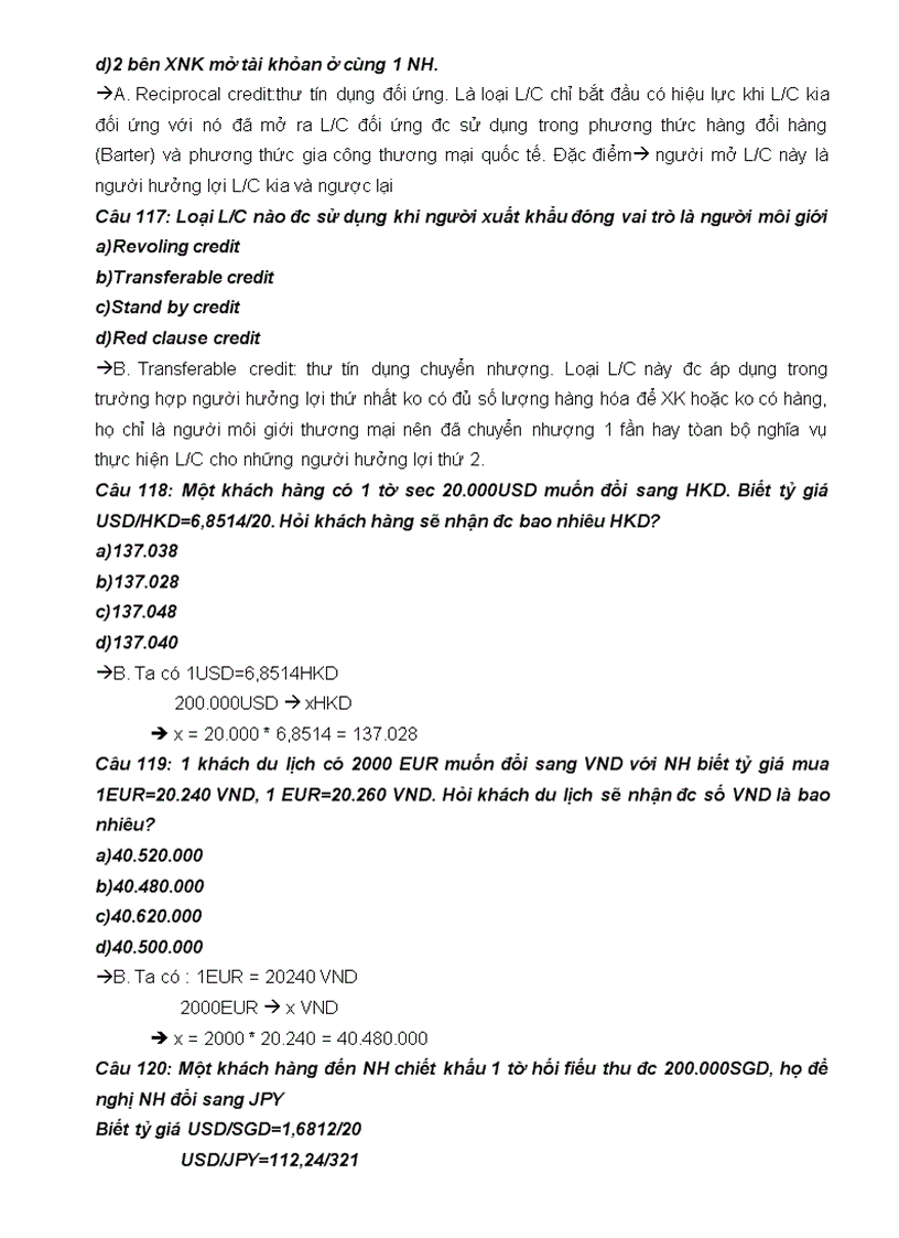 image for page Đề thi trắc nghiệm thanh toán quốc tế có đáp án