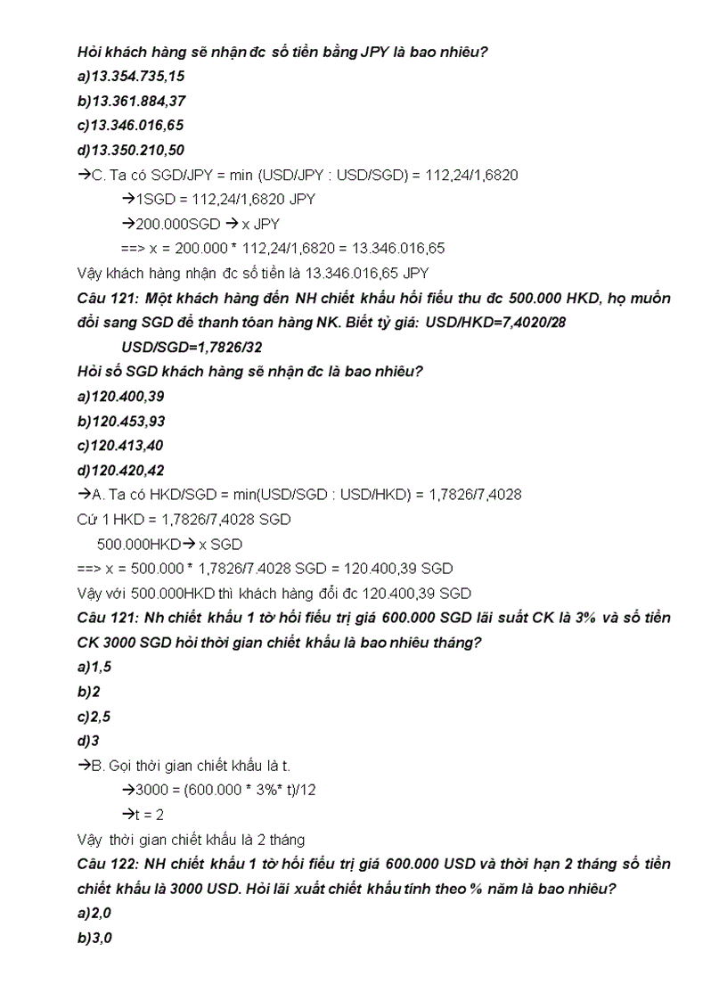 image for page Đề thi trắc nghiệm thanh toán quốc tế có đáp án