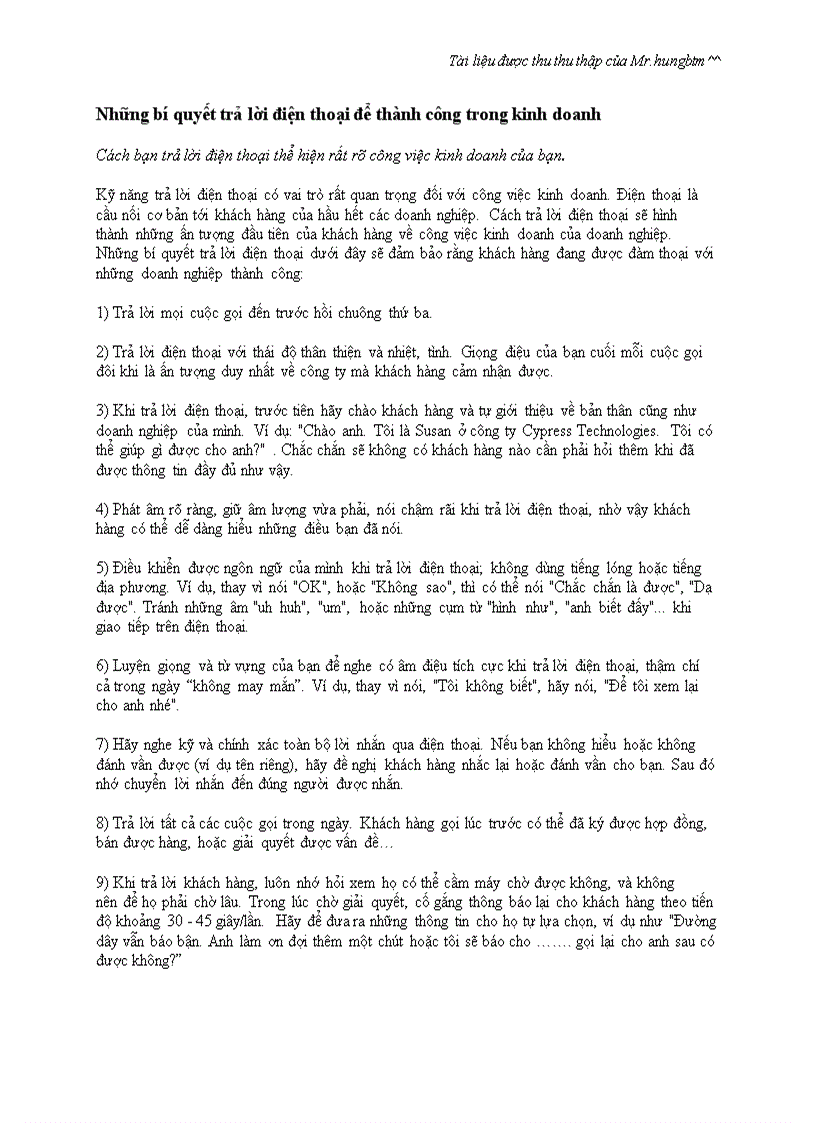 image for page Những bí quyết trả lời điện thoại để thành công trong kinh doanh