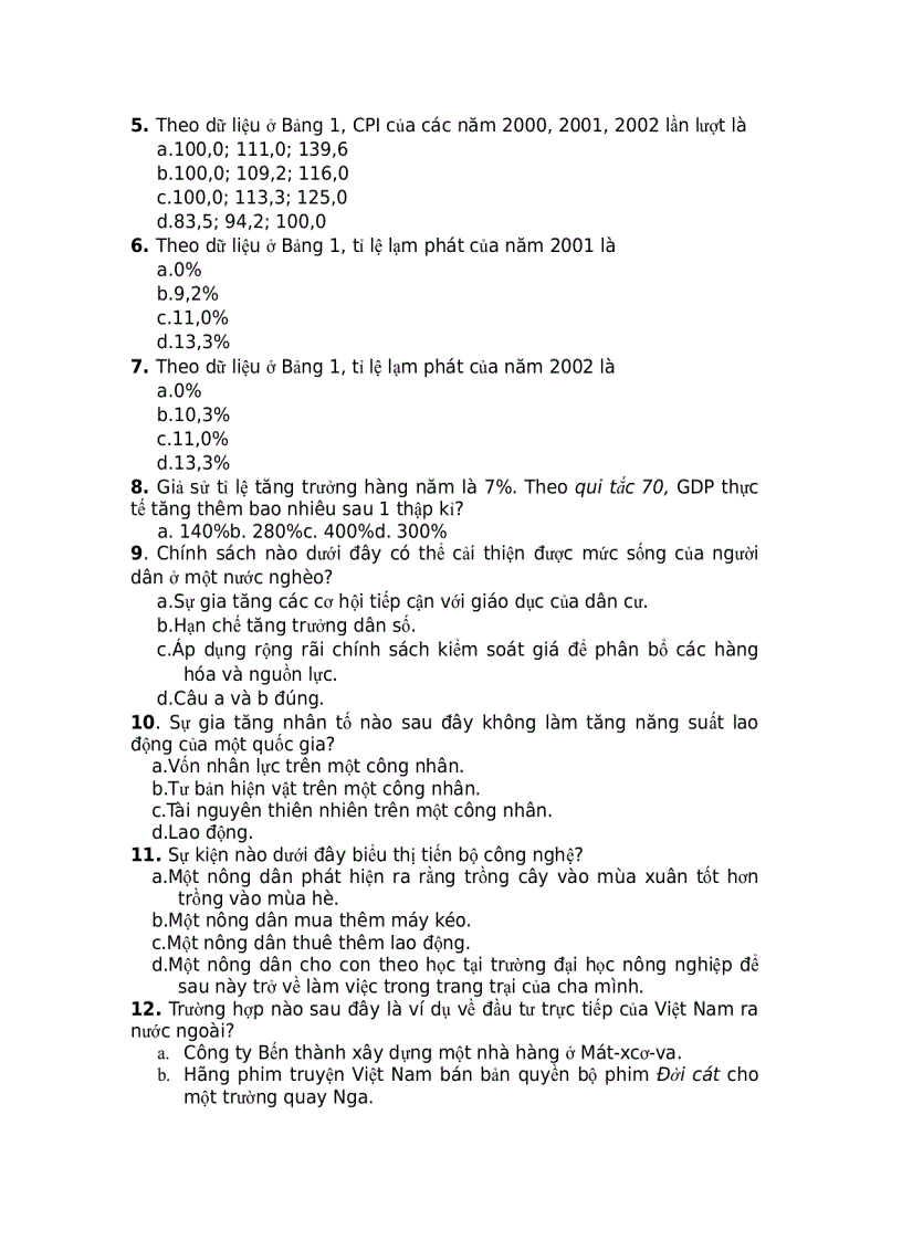 image for page Đề thi KT Vĩ Mô trắc nghiệm cao học kinh tế