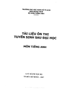 Tài liệu Ôn Thi Cao Học môn Tiếng Anh