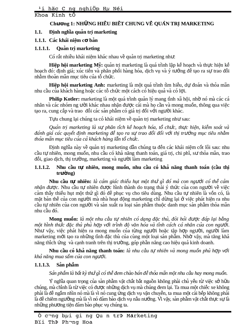 image for page Bài giảng quản trị marketing