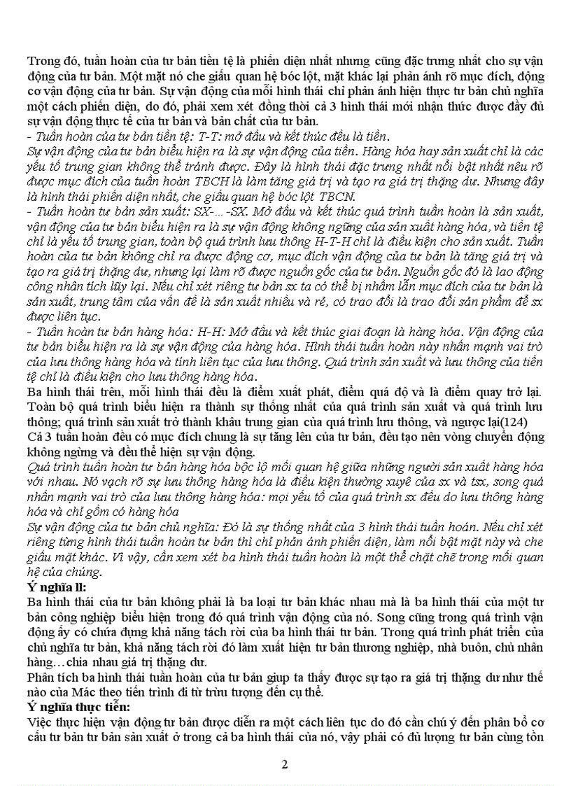 image for page Tổng tuần hoàn tư bản gt sự thống nhất của 3 quá trình và giải thích sự đồng thời kế tiếp và liên tục