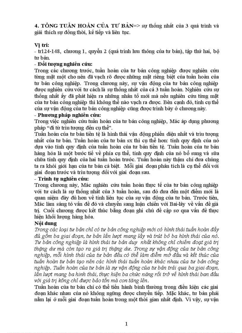 image for page Tổng tuần hoàn tư bản gt sự thống nhất của 3 quá trình và giải thích sự đồng thời kế tiếp và liên tục 1