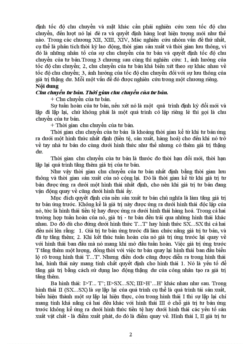 image for page CHU CHUYỂN TƯ BẢN thời gian chu chuyển tốc độ chu chuyển Ý nghĩa ll và thực tiễn