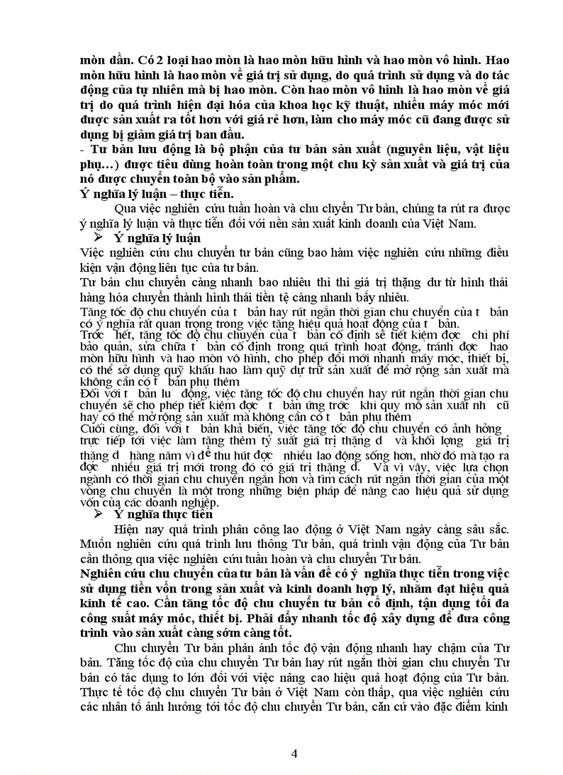 image for page CHU CHUYỂN TƯ BẢN thời gian chu chuyển tốc độ chu chuyển Ý nghĩa ll và thực tiễn