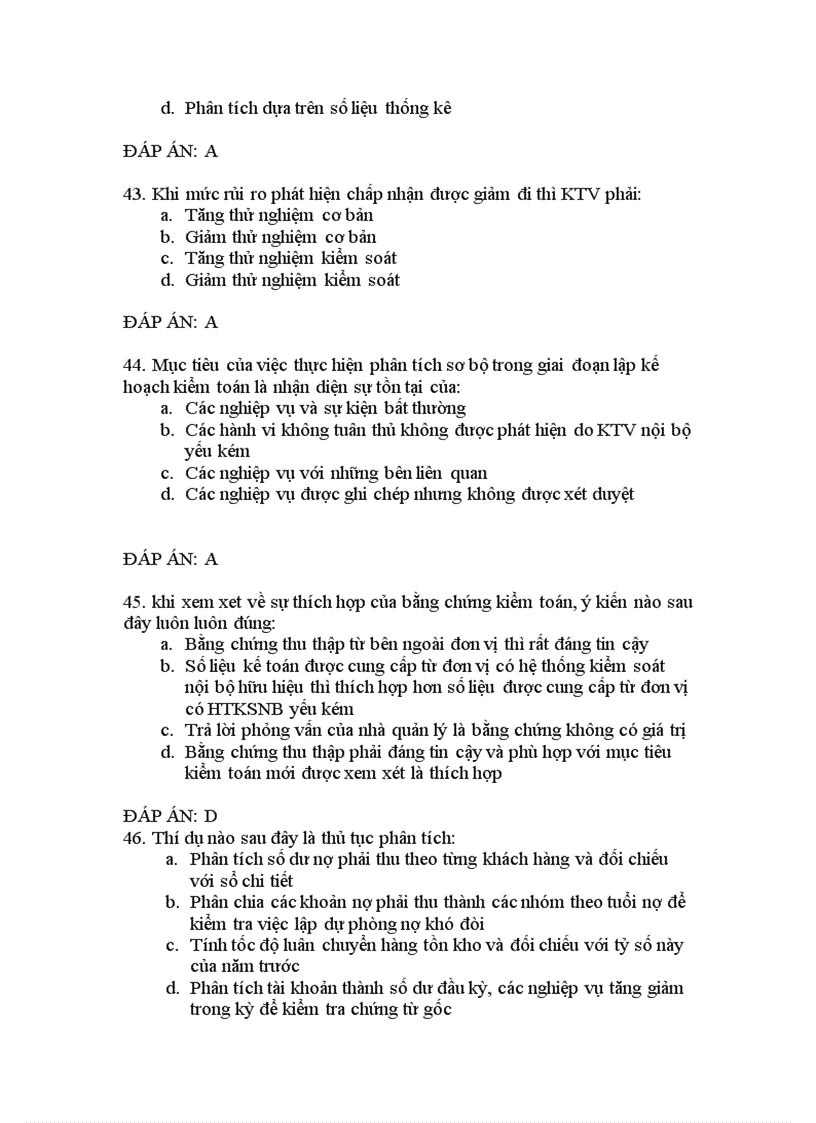 image for page Câu hỏi trắc nghiệm môn kiểm toán