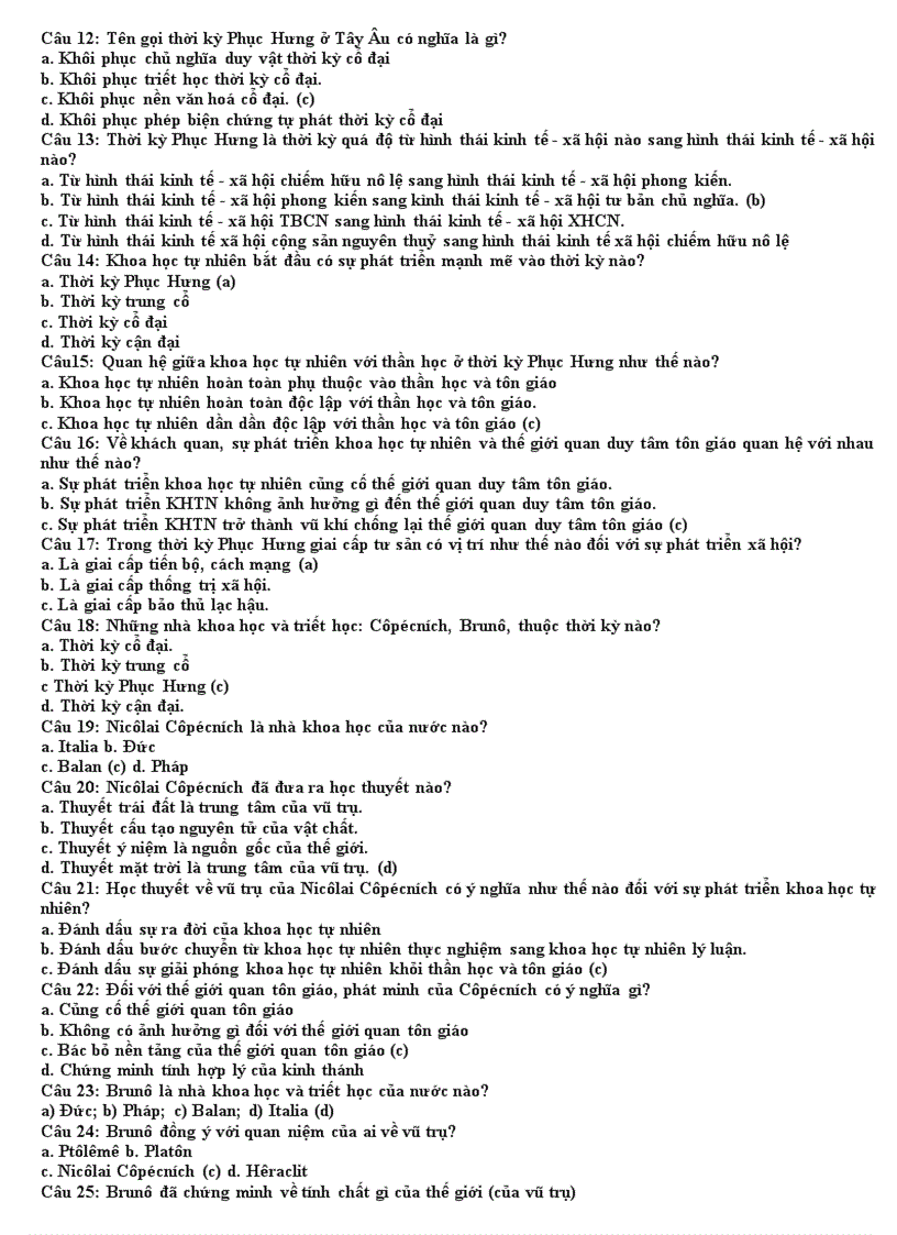 image for page Gần 1000 câu hỏi và đáp án trắc nghiệm Mác lê nin I