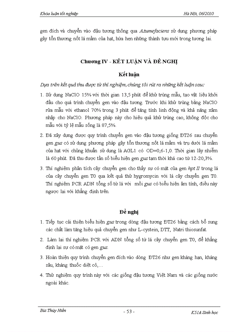 image for page Xây dựng quy trình chuyển gen gus vào giống đậu tương ĐT26 thông qua vi khuẩn Agrobacterium tumefaciens và quy trình tái sinh cây